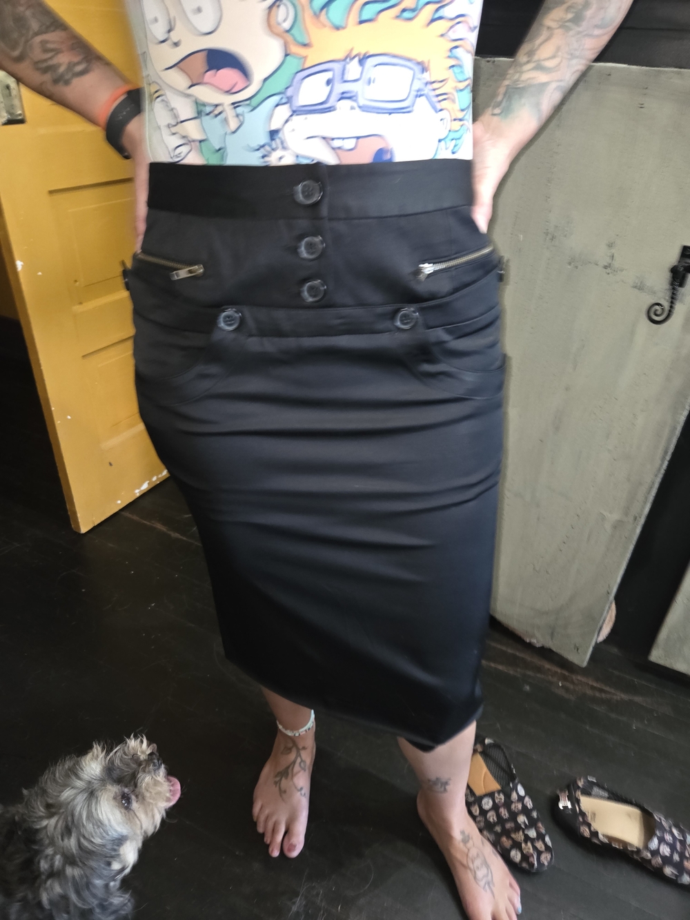 L.A.M.B Fall 2005 satin skirt